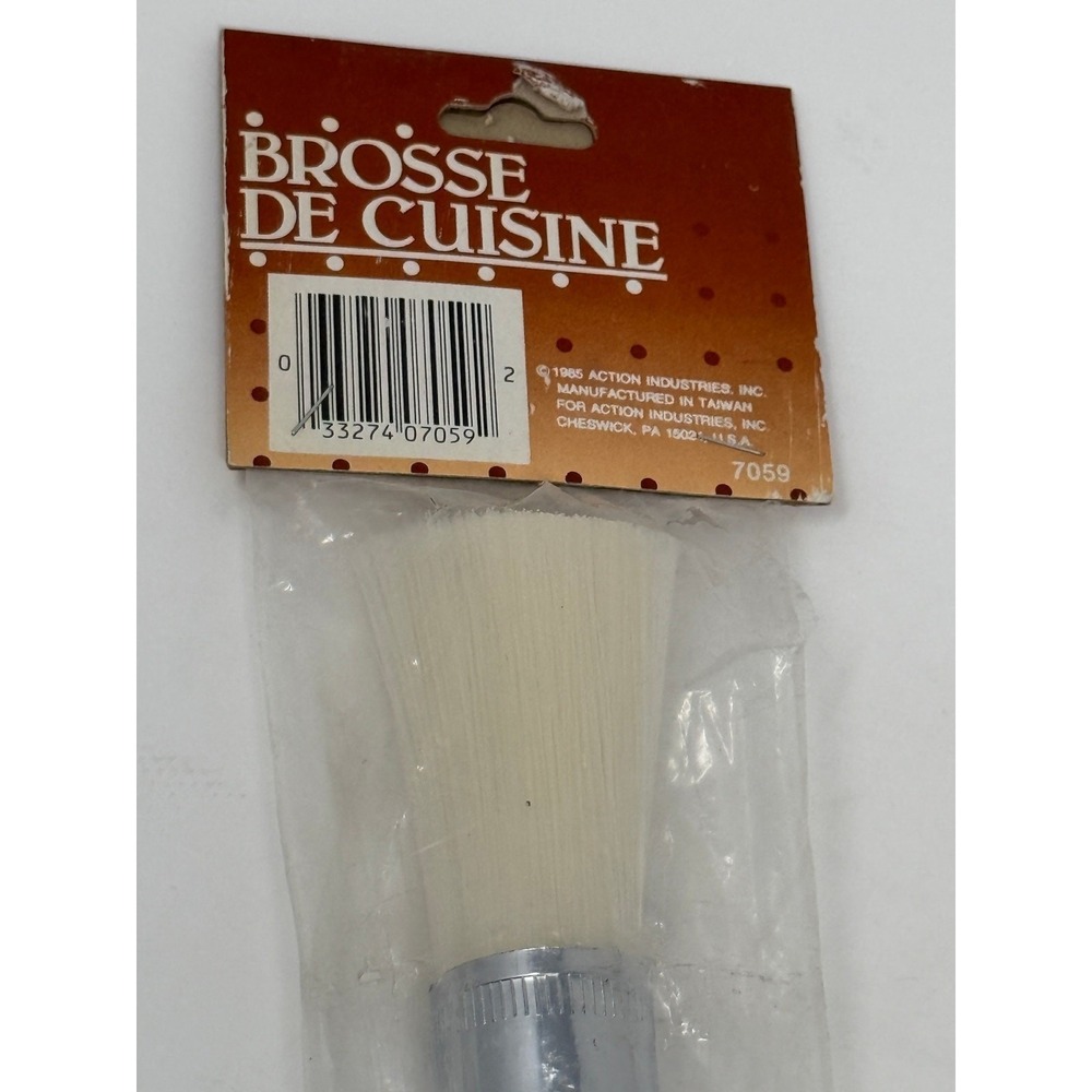 Vintage Kitchen Brush Basting Pastry New Old Stock Wood Handle BROSSE DE CUISINE - Picture 5 of 9